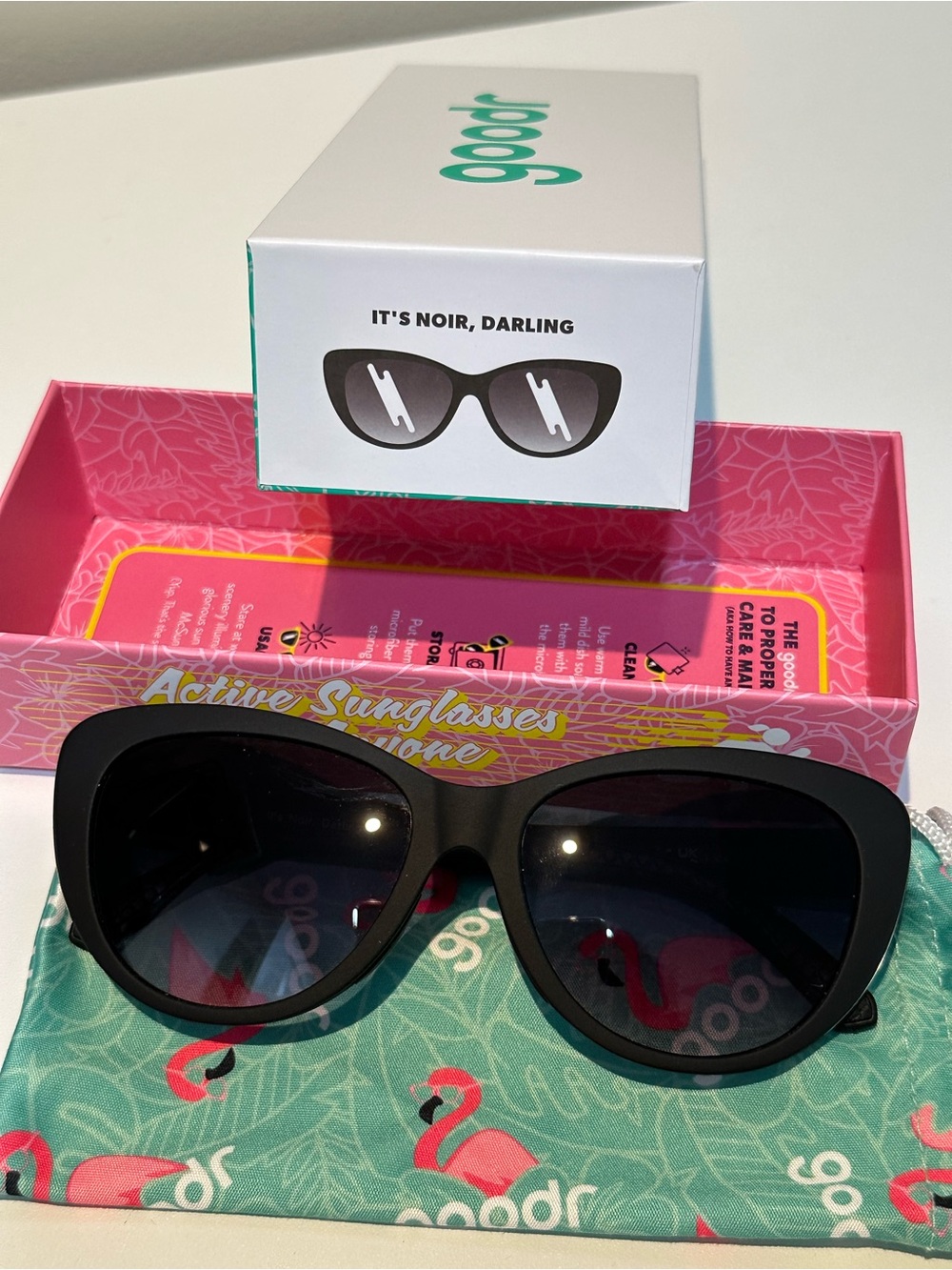 Goodr Black Cat-Eye Women's Sunglasses